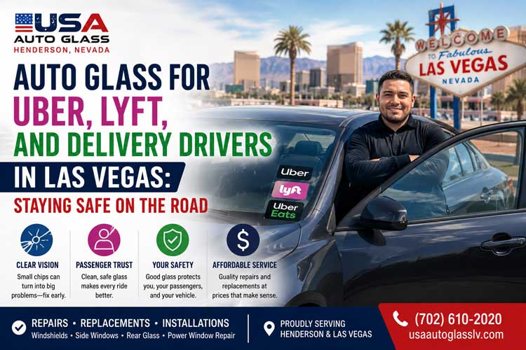 Auto Glass for Uber, Lyft, and Delivery Drivers in Las Vegas
